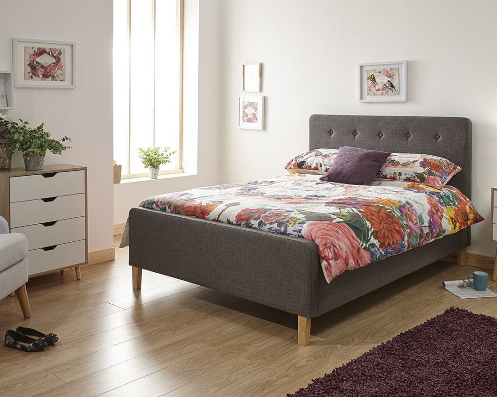 fabric ottoman bed with mattress
