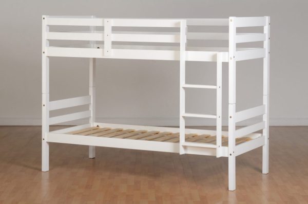 White Wooden Bunk Bed