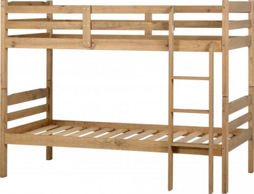 Distressed Pine Wooden Bunk Bed Frame