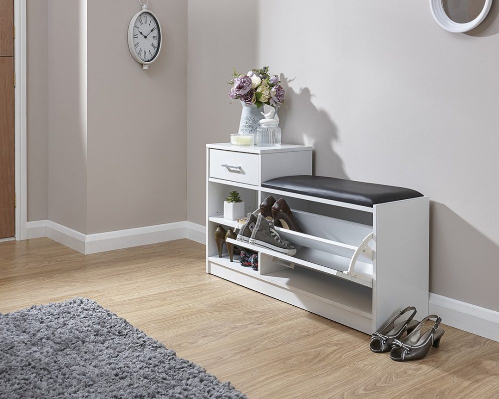 Malmo Shoe Bench - 3 Colours Available - One Stop Furniture Shop