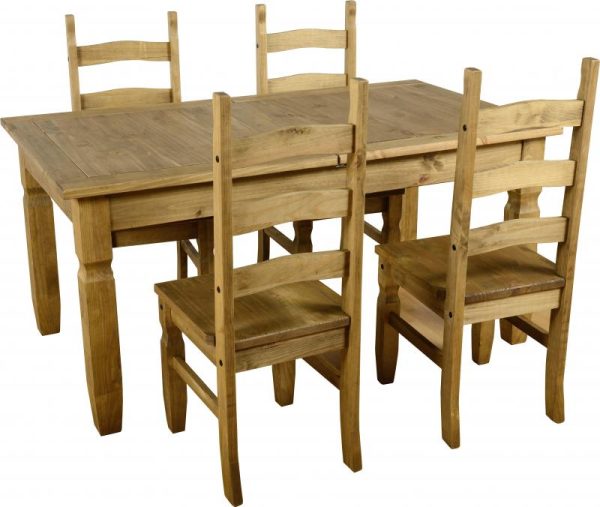 Corona Extending Dining Set - 4 Chairs 2