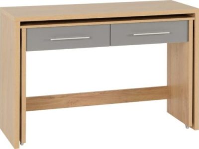 Seville Grey Gloss 2 Drawer Desk