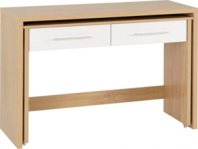 Seville White Gloss 2 Drawer Desk