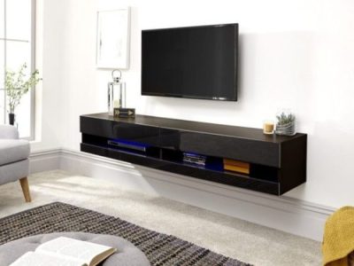 Galicia Black Wall Mounted Tv Stand